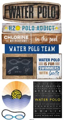 Scrapbook Customs Water Polo Sticker