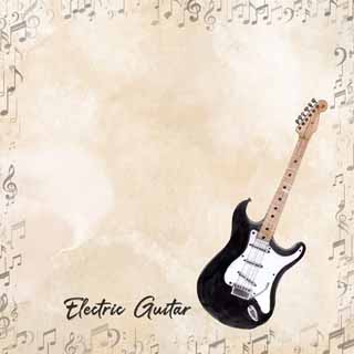 Scrapbook Customs Watercolor Music Electric Guitar