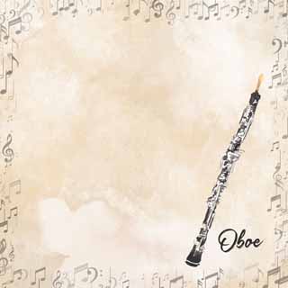 Scrapbook Customs Watercolor Music Oboe