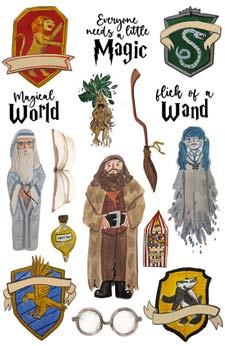 Scrapbook Customs Wizarding World Witch & Wizard 2 Embellishments
