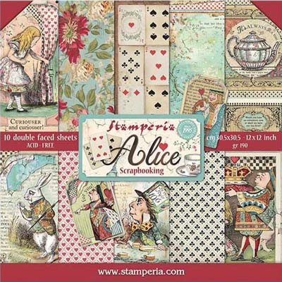 Stamperia Alice 12x12 Paper Pad