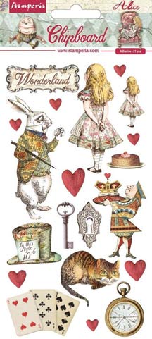 Stamperia Alice Through The Looking Glass 6x12 Chipboard