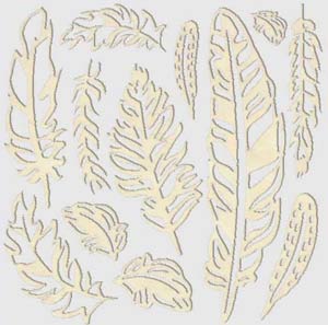 Stamperia Amazonia Decorative Chips Feathers