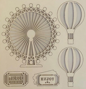 Stamperia Around The World Decorative Chips Balloons