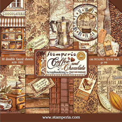Stamperia Coffee & Chocolate 12x12 Paper Pad