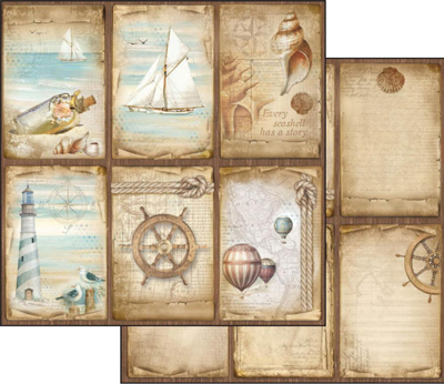 Stamperia Sea Land Cards