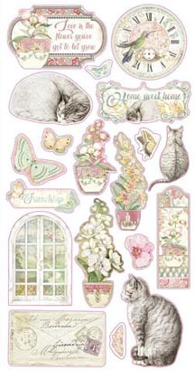Stamperia Orchids & Cats 6x12 Chipboard