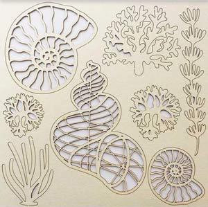 Stamperia Decorative Chips Shells