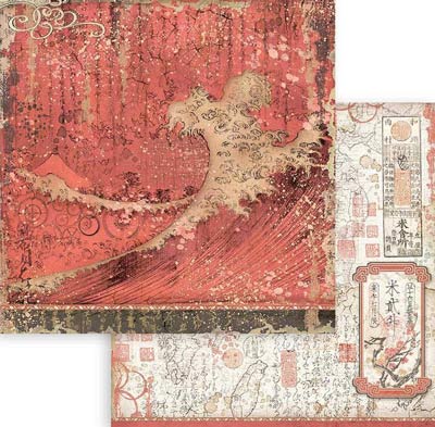 Stamperia Sir Vagabond In Japan Red Texture