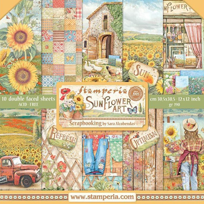 Stamperia Sunflower Art 12x12 Paper Pad