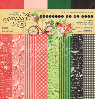 Graphic 45 Sunshine On My Mind Patterns & Solids Pack