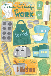 Karen Foster In The Kitchen The Chef At Work CS Sticker