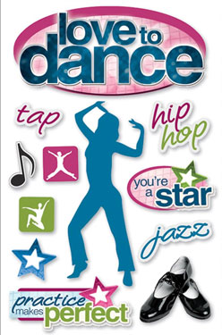 Paper House Productions Love To Dance 3D Sticker