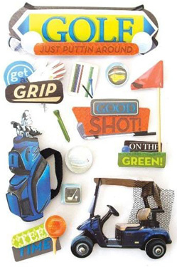 Paper House Productions Golf 3D Sticker