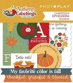 PhotoPlay Autumn Greetings Ephemera Die-Cuts