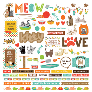 PhotoPlay Cat Nip 12x12 Element Stickers