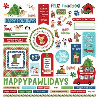 PhotoPlay Santa Paws 12x12 Element Sticker - Dog