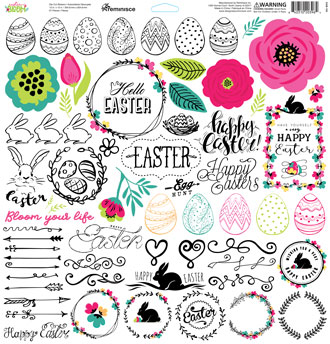 Reminisce Easter Bloom 12x12 Sticker