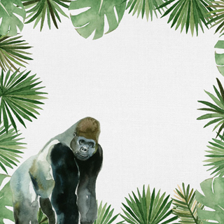 Scrapbook Customs Watercolor Safari Gorilla Safari