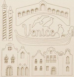 Stamperia Venice City Of Art Decorative Chips Elements
